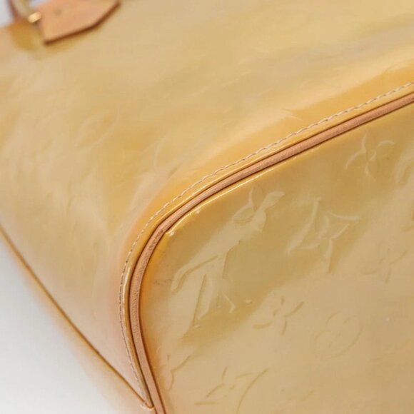 LOUIS VUITTON Monogram Vernis Houston Hand Bag Beige M91004 LV Auth SW1452 - Picture 10 of 16